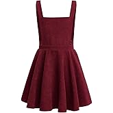 SweatyRocks Girl's Corduroy Overall Dress Sleeveless Skirtall Jumpers Suspender Dresses