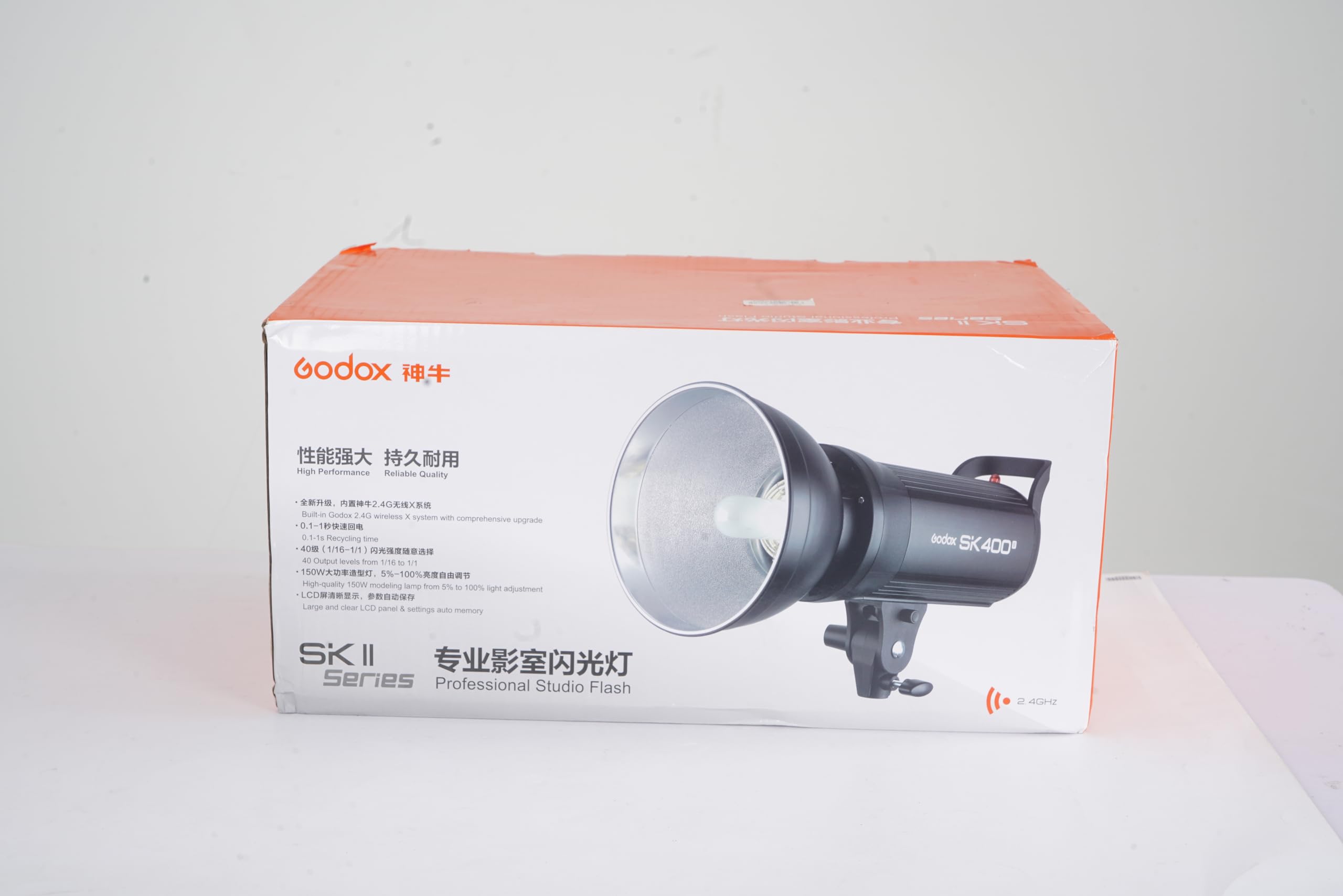 GODOX SK400II 400Ws Photo Studio Strobe Flash Monolight Light with Bowens Mount &Lamp Head,150W Modeling Lamp for Studio,Shooting,Location and Portrait Photography-110V