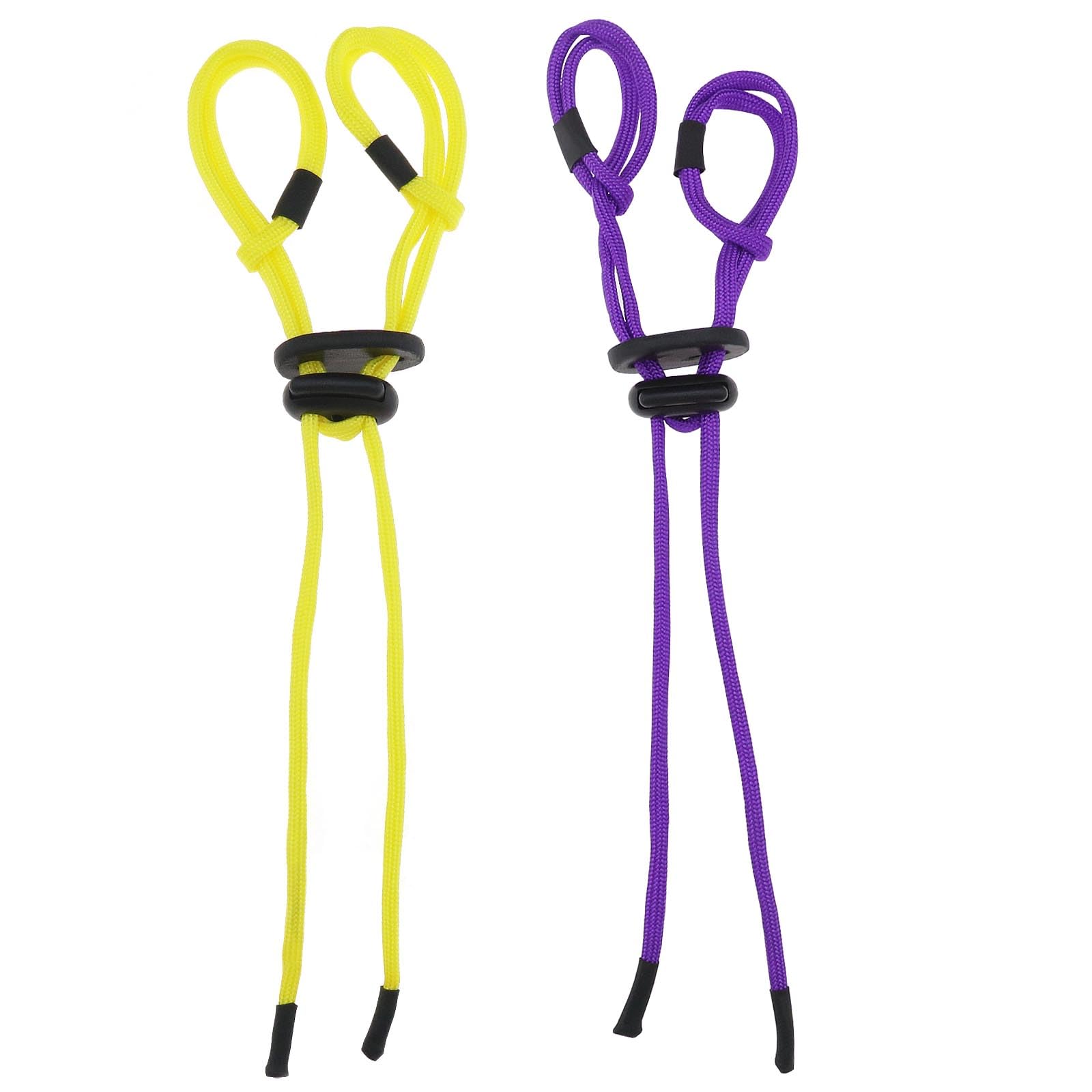 ECSiNG 2PCS Archery Finger Sling Adjustable Recurve Bow Fingersling Archery Bow Rope for Recurve Bow Replacement Accessories Purple & Yellow