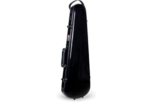 Crossrock Fiberglass Violin Case, 4/4 Full Size, Backpack Style, Black