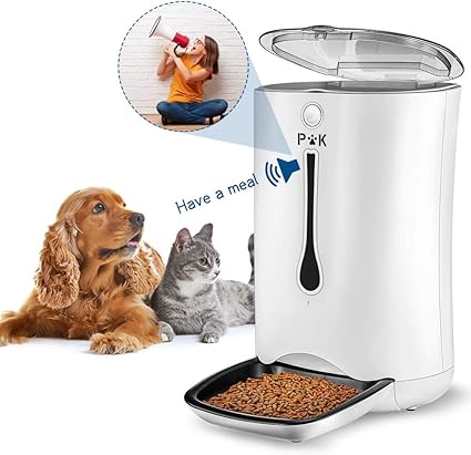 Puppy Kitty 65l Distributeur De Croquettes Pour Chats Et Chiens Distributeur Automatique De Nourriture Enregistrement Vocal Programmable 4 Repas Par
