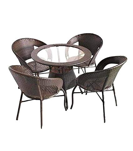 WICKER HUB GC04 Outdoor (Chair Table Two Tone) - Set of 4