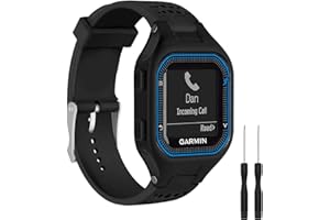 GVFM Bands Compatible with Garmin Forerunner 25, Soft Silicone Replacement Watch Band Strap for Garmin Forerunner 25 GPS Running Watch