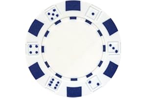 DA VINCI 50 Clay Composite Dice Striped 11.5 Gram Poker Chips, Choose from 11 Colors