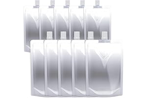 NexLevVac 10PCS 8OZ&16OZ Drinking Bags, Clear and Reusable Plastic Flasks for Beverage,Leak-Proof Food Grade Drink Pouches for Travel Outdoor Sports Concert Cruise Events