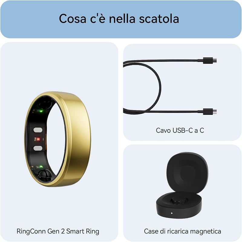 Gen 2 Anello Intelligente - Oro Reale - Taglia 8