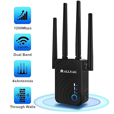 ALLYAG WiFi Extender Signal Booster 1200Mbps Dual Kuwait Ubuy - Main Image