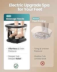 Puboo Collapsible Foot Spa Bath with Heat, Remote