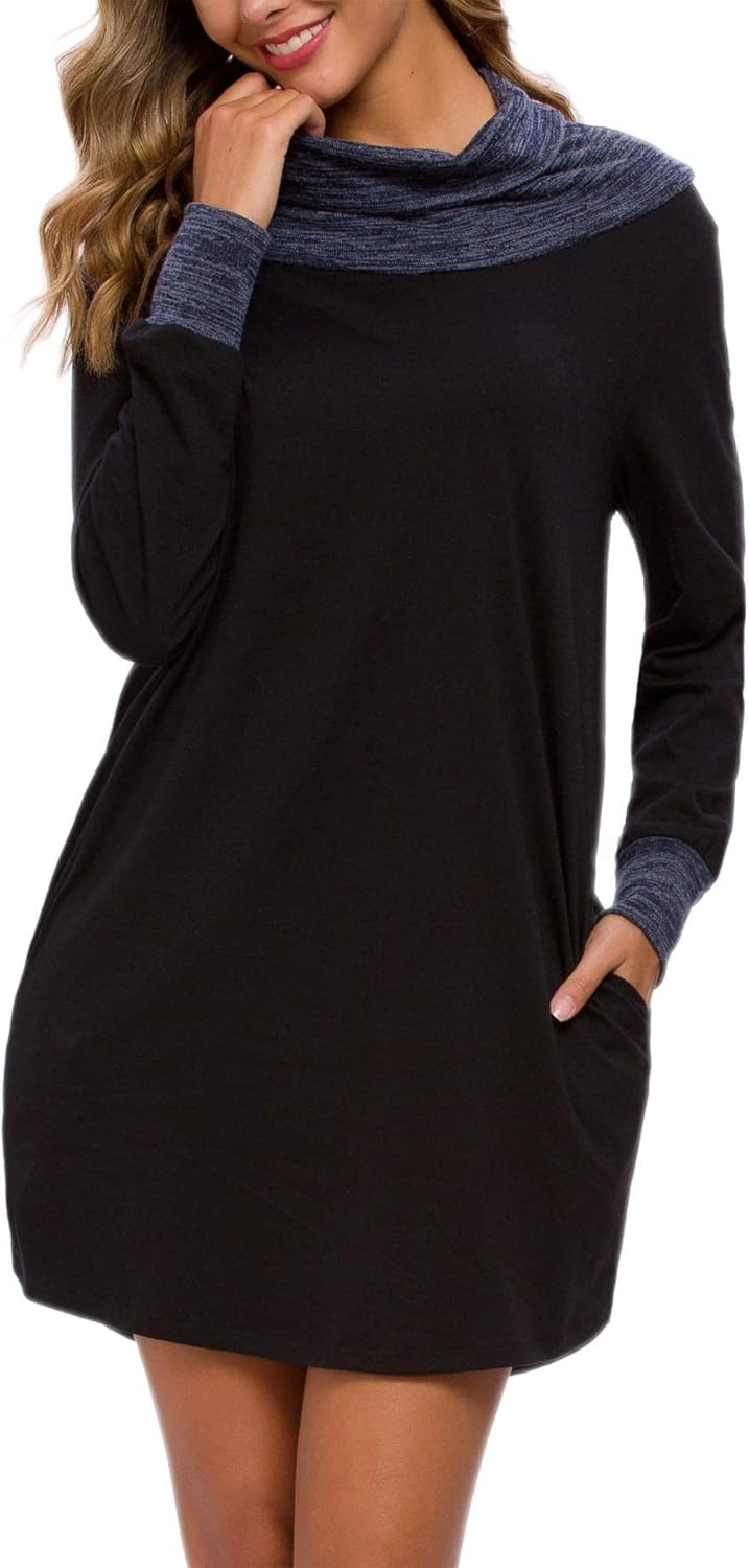 SweatyRocks Damenkleid A-Linie Langarm - Elegantes Minikleid