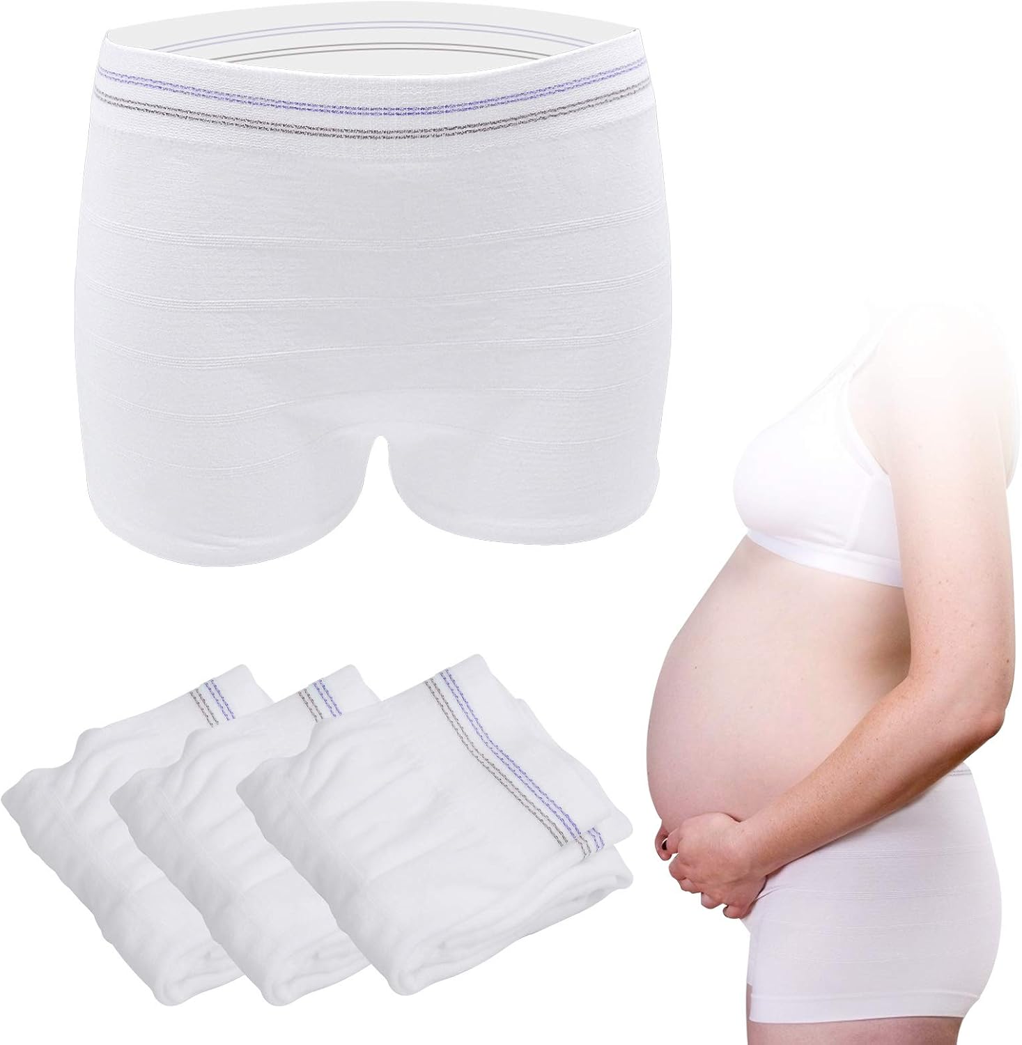 HANSILK Mesh Postpartum Underwear High Waist Disposable Post Bay C