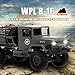 Goolsky WPL B-16 1/16 2.4G 2CH 6WD Military Truck RC Off-road Crawler Army Car Electric Vehicle With Light RTR Children Gift Kids Toy