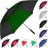 MRTLLOA Extra Large Golf Umbrella, 54/62/68/72 Inch Automatic Open, Oversize Double Canopy Vented Windproof Waterproof Sports Umbrellas for Rain