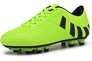 Hawkwell Kids Athletic Firm Ground Outdoor Comfortable Soccer Cleats(Toddler/Little Kid/Big Kid)