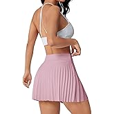 LALA BIRDS Women Pleated Tennis Skirt with Side Pocket,Women's High Waisted Athletic Golf Skorts Running Workout Casual