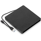 Zunate External Optical Drive Enclosure for 9.5mm CD DVD BD, USB 3.0 Type C Portable Case Adapter for Laptop, High Speed Data Transfer - ABS Brushed Finish