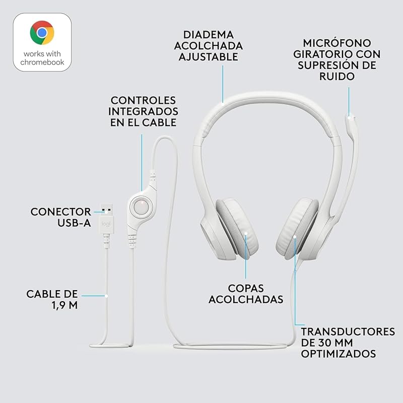 H390 Auriculares con Cable para PC/Portátil