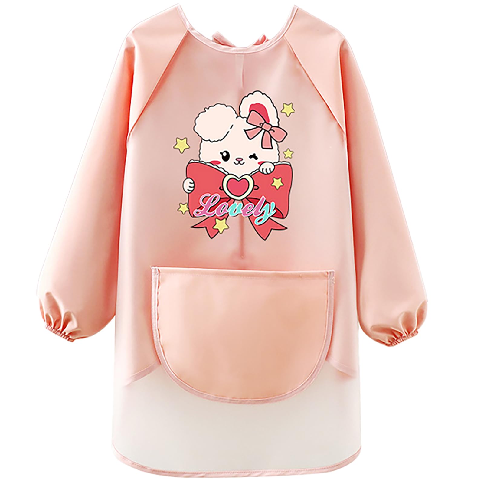 LXOrdora Kids Art Apron Waterproof Smock Long Sleeved Rabbit M