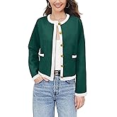 SuperPrity Cardigan Sweaters for Women Long Sleeve Button Down Cropped Knit Coat Jacket with Pocket 2024 Fashion Fall Outfits