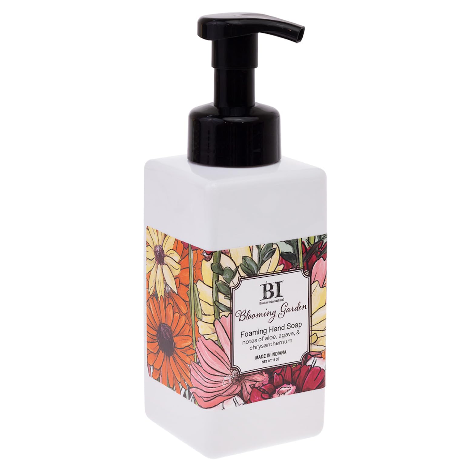 Photo 1 of ***DISPENSER SPOUT MISSING***Boston International Scented Foaming Hand Soaps Made in the USA Foam Soap and Pump Dispenser, 16 Ounces, Blooming Garden (Aloe, Agave, Chrysanthemum)***DISPENSER SPOUT MISSING***