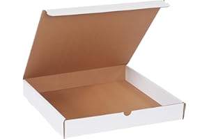 Aviditi Large Pizza Boxes 14 Inch - 14" L x 14" W x 2" H, White (50-Pack) Extra Strong Quick Assembly Cardboard Boxes for Pizza, Pizza Party Supplies, Heavy Duty Food Storage Takeout Container