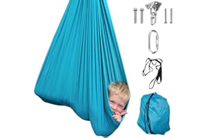 SENSORY4U Sensory Swing for Kids | 360° Hardware Indoor | Therapy Tool for Special Needs Snuggle Grey Cuddle Hammock Gray Swing | for Children with Autism, ADHD, Aspergers, Sensory Integration