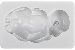 Funshowcase Large Sleeping Baby Silicone Mold for Cake Decoration Candy Soap Making