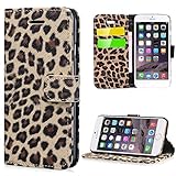 iPhone 6 Case, Pasonomi® LEOPARD Leather Wallet Flip Cover Stand Case for Apple iPhone 6 4.7 inch (4.7