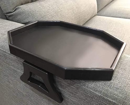 Sofa Arm Clip Table, Armrest Tray for Drinks, Snacks, Remote