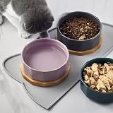 Septillar Cat Food Mat Silicone Non Slip Water Resistant 44x25cm Light Grey view 6