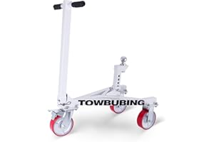 TOWBUBING Trailer Mover Dolly, 3,500 lb Tongue Weight Capacity, for RV, Boat, Motorcycle, Jetski (2 in Ball) (2 in Ball)