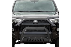 TLAPS 7422444580512 Compatible With 2011-2019 Ford Explorer Textured Black AVT Style Bull Bar Guard with Skid Plate