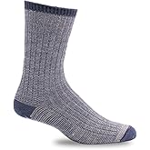 Sockwell Men's Twisted Tweed Essential Comfort Crew Sock, Denim - L/XL