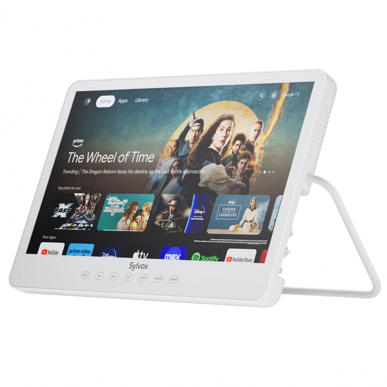 Photo 1 of *Missing Parts* SYLVOX 15.6'' Portable Smart TV 12 Volt Television, 10000mAH Battery Powered IP66 Waterproof Dual Speakers Wireless WiFi 300nits Small Outdoor TVs, for RV Camping Pool Bathroom Kitchen Bedroom