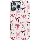 Casely iPhone 16 Pro Case | Lover Girlie | Pink Bows | Bold Protective Design | Compatible with MagSafe