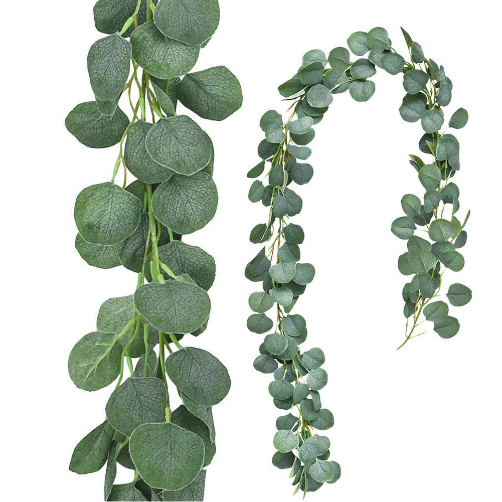 Amkun 1PCS Eucalyptus Garlands Artificial Greenery Garland Faux Silk