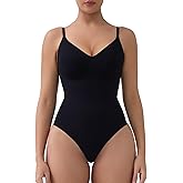 SHAPERX Women's Seamless Tummy Control Shapewear Bodysuit Thong Body Shaper for a Waist Snatching