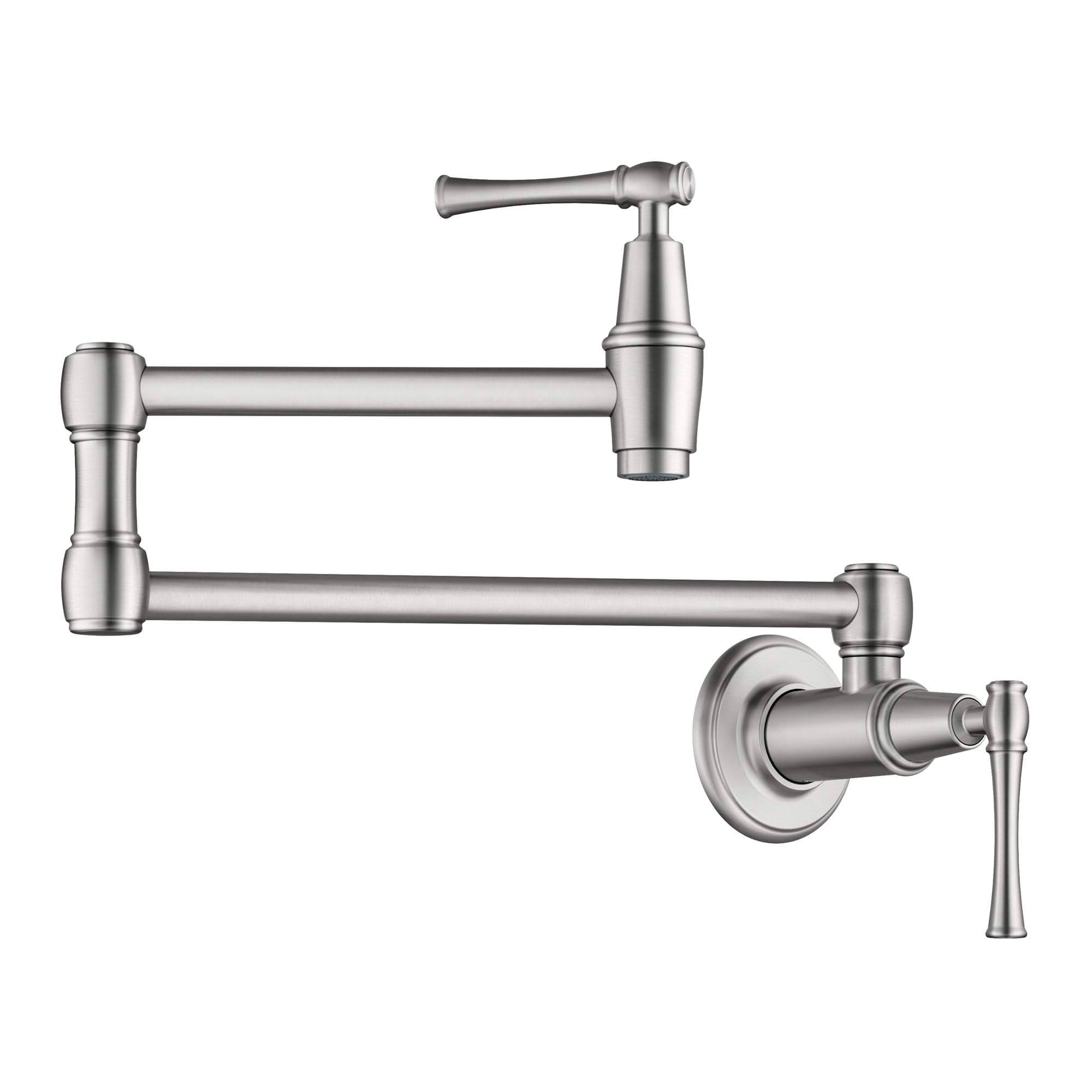 KRAUS Allyn Pot Filler Faucet with Retractable Arm, Wall Mount Kitchen Faucet, Pot Filler for Stove in Spot-Free Brushed Brass, KPF-5002SFS Image