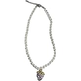 Pingyongchang Cute Strawberry Imitation Pearl Choker Necklace Funny 3D Fruit Strawberry Pearl Beaded Necklace for Women Holiday Jewelry Gift