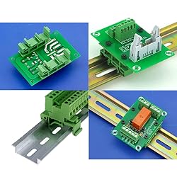 Jienk 50Sets C45 DIN Rail PCB Mounting Green