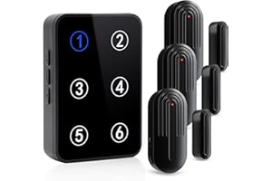 HUWOO Door Chime,Wireless Door Chimes When Door Opens Ringer Alert for Home/Business/Office/Store with 600FT Range,38 Chimes and 5 Adjustable Volume,Buzzer Alarm with 3 Sensor 1 Receiver