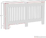 Vida Designs Chelsea Radiator Cover White Large Vertical Slat H82 W152 D19cm view 6