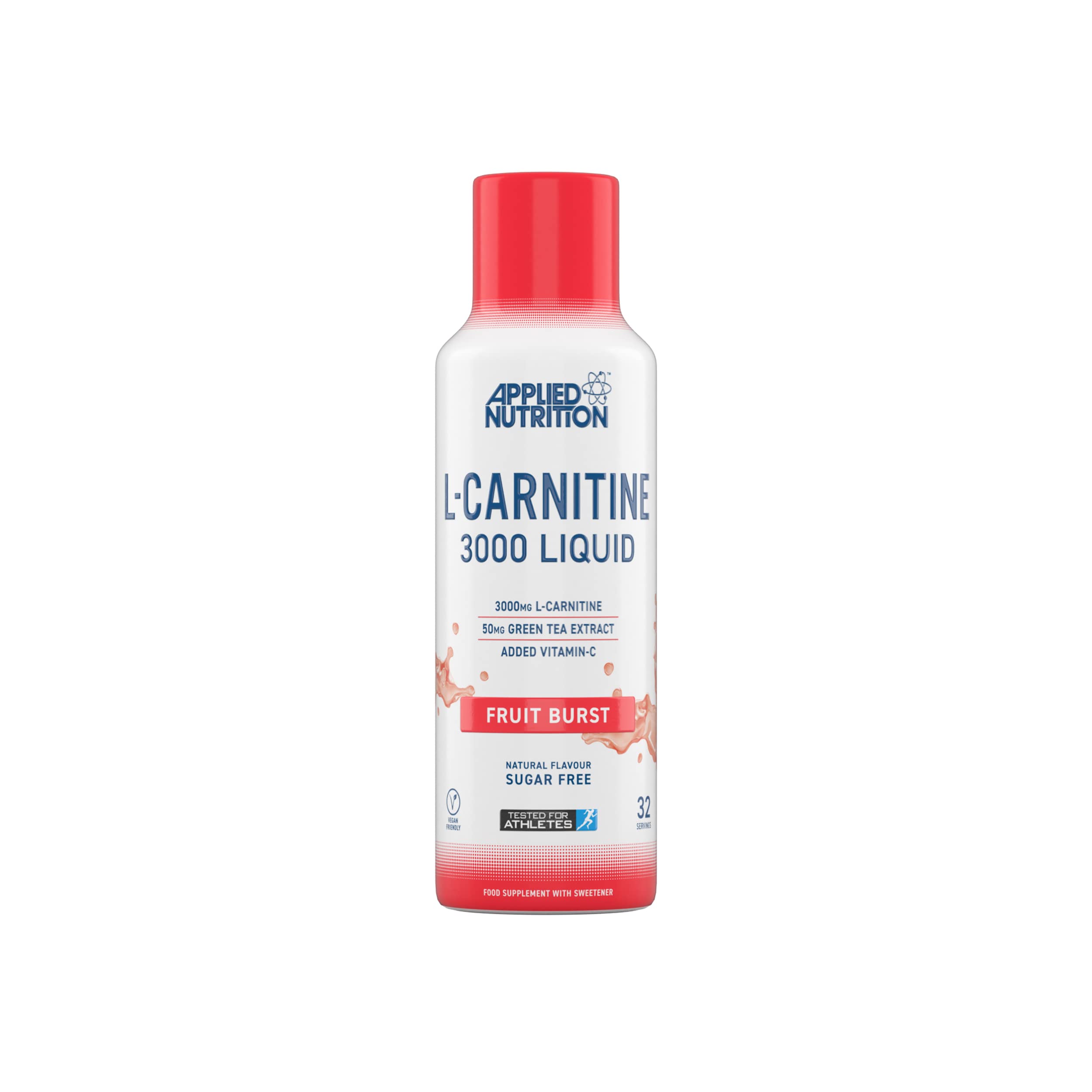 Applied Nutrition L Carnitine 3000 Liquid - L-Carnitine with Green Tea & Vitamin C, Boosts Energy & Weight Management, Vegan (480ml - 32 Servings) (Fruit Burst) (Old Label)