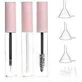 ICEYLI 10ml Empty Mascara Tube, Eyeliner Tube and Lip Gloss Tubes Rubber Inserts and Funnels for Castor Oil, Ideal Kit for DI