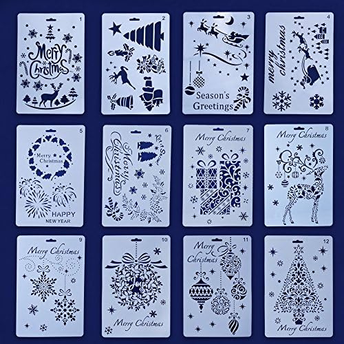 Journal Planner Stencils,plastic stencil,christmas banner,christmas trees graphic,bullet,2017 NEW Arrival,12pcs/1set