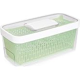 OXO Good Grips GreenSaver Produce Keeper - Large,White | Carbon Filter Slows Spoiling, Adjustable Airflow, Ideal for Fruits and Vegetables