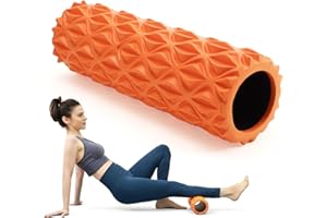 Zmarthumb Foam Roller - 15 inch Deep Tissue Massager for Muscle Massage, Myofascial Trigger Point Release, Exercise, Yoga, Pilates & Stretching(Orange)