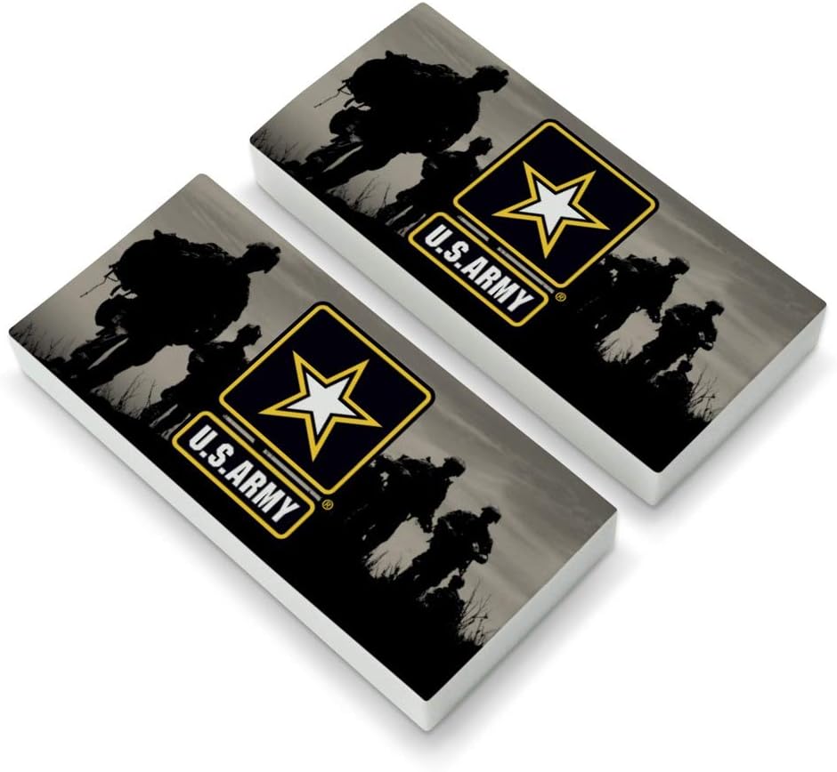 Amazon Com U S Army Logo With Soldier Silhouettes Eraser Set Of