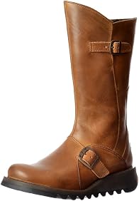 Winter Boot Low Wedge Heel Cleated Sole 