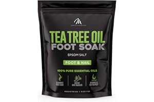 Mantello Tea Tree Oil Foot Soak - Foot Spa Soak for Use with a Foot Soaking Tub - Foot Soaking Salts to Soften Feet - Epsom Salt Foot Soak with Essential Oils - Tea Tree Foot Soak, 1 lb. Bag