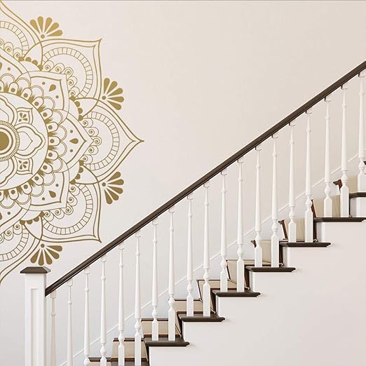 Ajcwhml Mandala Grande Etiqueta De La Pared Religiosa Sala De